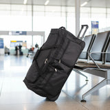 Large Black Wheeled Travel Duffle Bag &ndash; Rolling Luggage Trolley