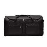 Large Black Wheeled Travel Duffle Bag &ndash; Rolling Luggage Trolley