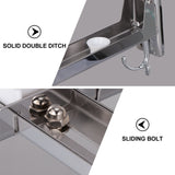 Stainless Steel Microwave Oven Wall Mount Bracket &ndash; Adjustable Shelf with Removable Hooks
