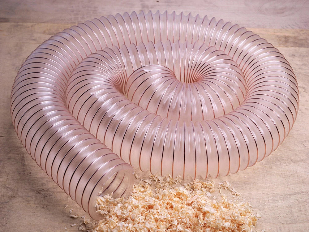 2m PU Flexible Ducting Hose &ndash; Clear Ventilation & Dust Extraction Tube for Woodworking & Fume Control