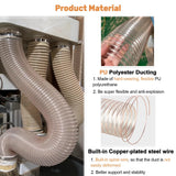 2m PU Flexible Ducting Hose &ndash; Clear Ventilation & Dust Extraction Tube for Woodworking & Fume Control