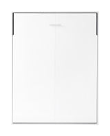 Double Wall Bed in White &ndash; Space Saving Murphy Bed Kit with Silver Door Handle - Extra Image