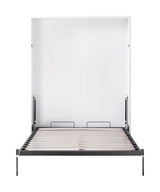 Double Wall Bed in White &ndash; Space Saving Murphy Bed Kit with Silver Door Handle - Extra Image