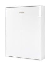 Double Wall Bed in White &ndash; Space Saving Murphy Bed Kit with Gold Door Handle - Extra Image