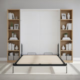 Queen Wall Bed in White Gloss &ndash; Space Saving Murphy Bed Kit with Silver Door Handle - Extra Image