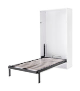 Single Wall Bed in White &ndash; Space Saving Murphy Bed Kit with Gold Door Handle - Extra Image