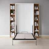 Single Wall Bed in White &ndash; Space Saving Murphy Bed Kit with Gold Door Handle - Extra Image