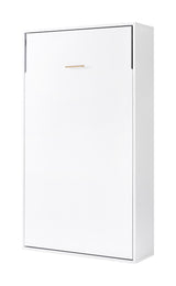 King-single Wall Bed in White &ndash; Space Saving Murphy Bed Kit with Black Door Handle - Extra Image