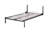 King-single Wall Bed in White &ndash; Space Saving Murphy Bed Kit with Black Door Handle - Top-Down View