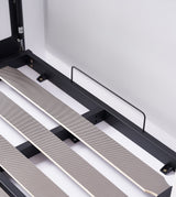 King-single Wall Bed in White &ndash; Space Saving Murphy Bed Kit with Black Door Handle