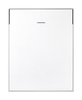 Queen Wall Bed in White &ndash; Space Saving Murphy Bed Kit with Silver Door Handle