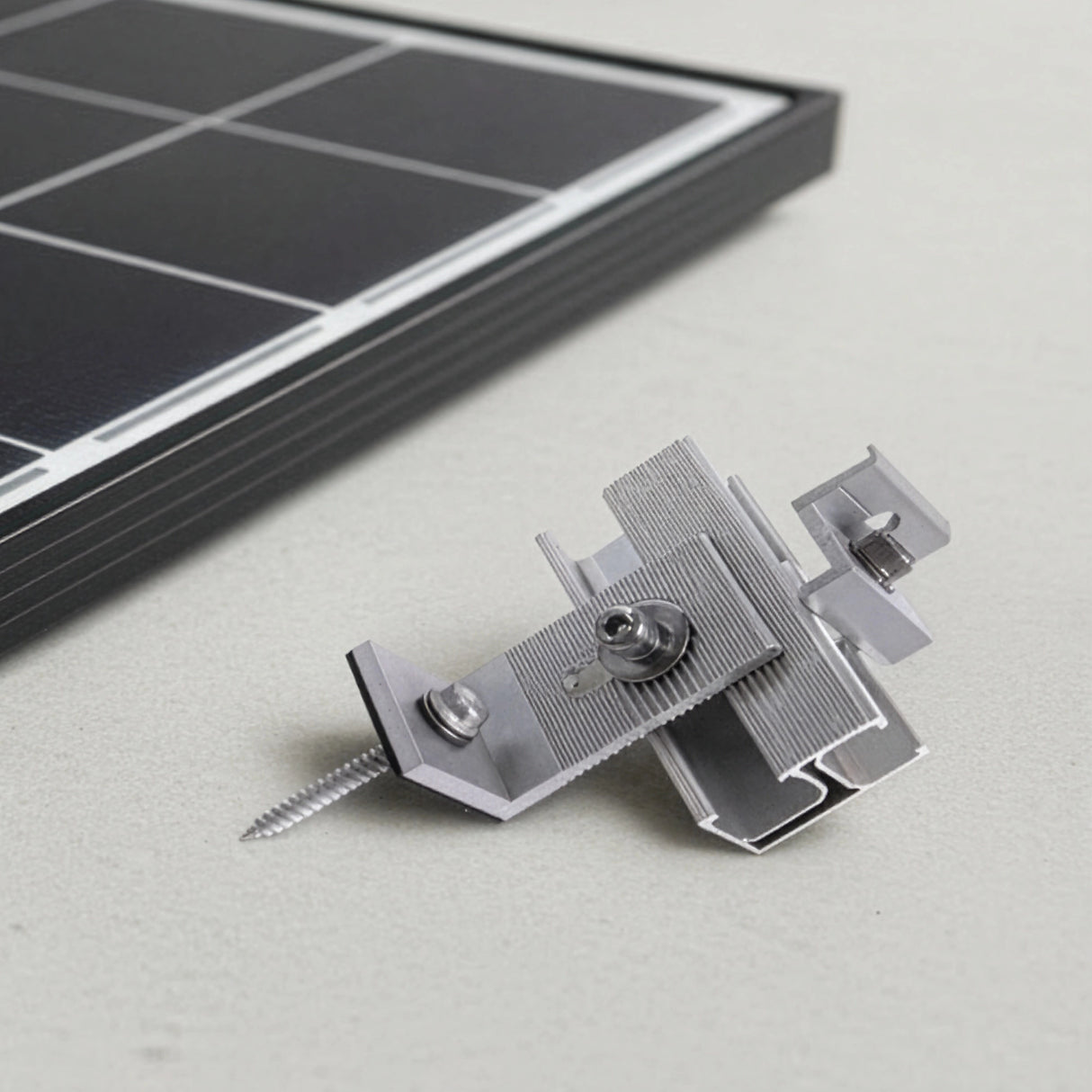 Solar Panel Roof Mount Kit &ndash; Universal Clamps & Brackets Set for Secure Solar Installation