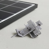 Solar Panel Roof Mount Kit &ndash; Universal Clamps & Brackets Set for Secure Solar Installation - Top-Down View