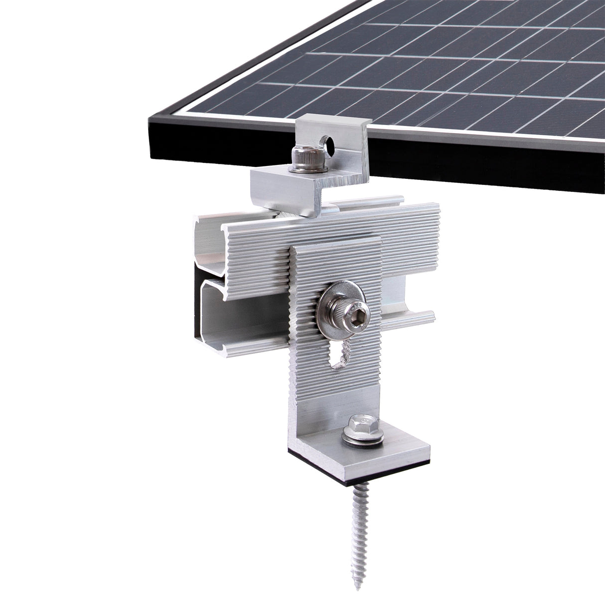 Solar Panel Roof Mount Kit &ndash; Universal Clamps & Brackets Set for Secure Solar Installation