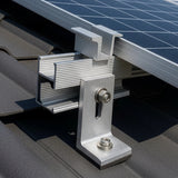 Solar Panel Roof Mount Kit &ndash; Universal Clamps & Brackets Set for Secure Solar Installation - Rear View