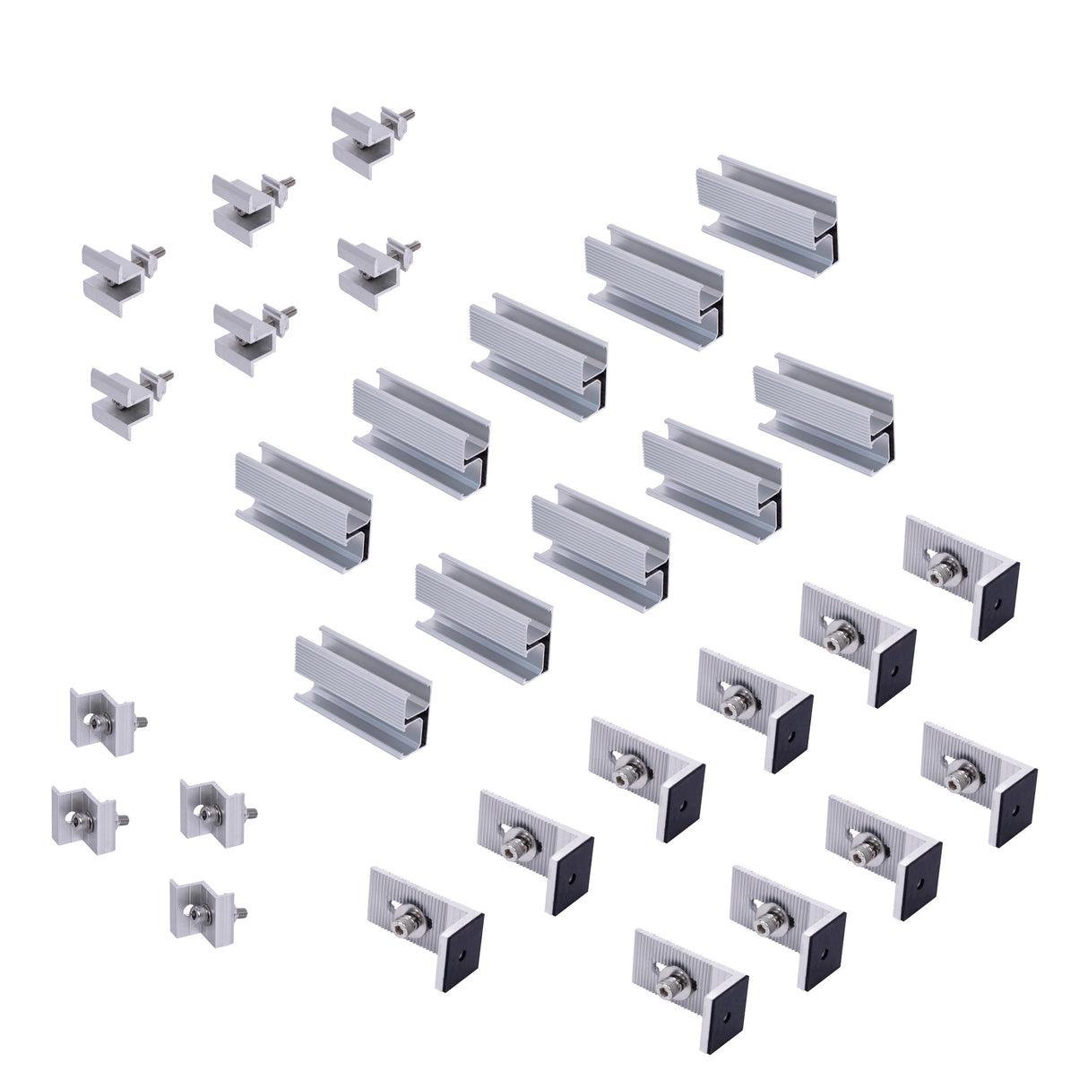 Solar Panel Roof Mount Kit &ndash; Universal Clamps & Brackets Set for Secure Solar Installation