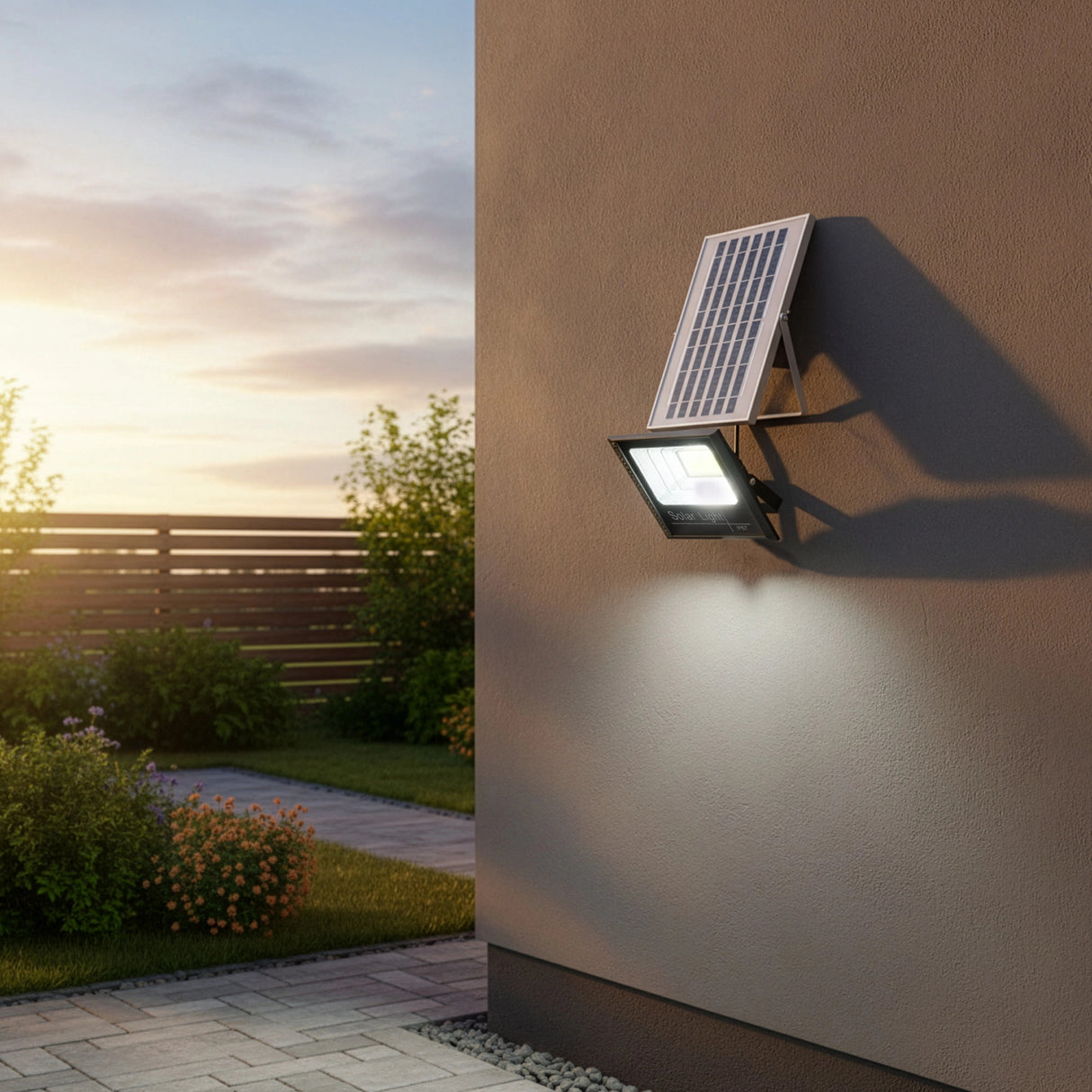 60W LED Solar Flood Light with Motion Sensor &ndash; Outdoor Security Lighting
