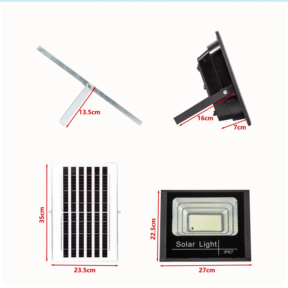 60W LED Solar Flood Light with Motion Sensor &ndash; Outdoor Security Lighting