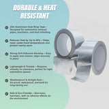 Exhaust Heat Wrap Tape 25m Aluminium &ndash; Car Pipe Insulation & Heat Shield