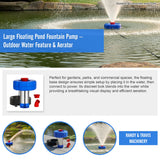 Large Floating Pond Fountain Pump &ndash; Outdoor Water Feature & Aerator - Close-Up Angle