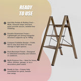 3 Step Ladder Foldable Lightweight &ndash; Anti-Slip Safety Stool for Home & Office - Top-Down View