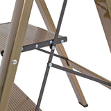 3 Step Ladder Foldable Lightweight &ndash; Anti-Slip Safety Stool for Home & Office - Low Angle