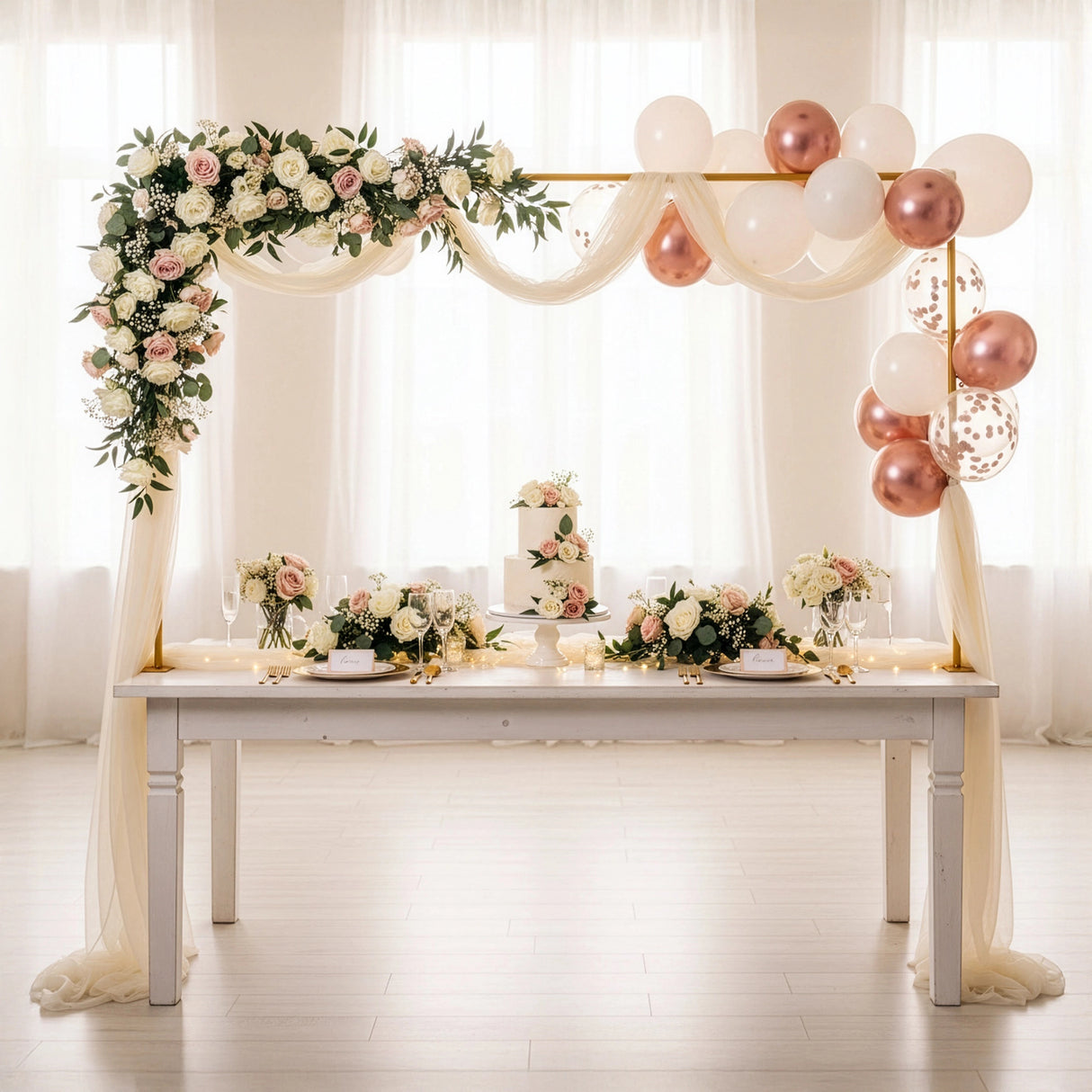 Table Arch Stand with Clamps &ndash; Wedding & Birthday Party Balloon Decoration Frame