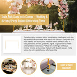 Table Arch Stand with Clamps &ndash; Wedding & Birthday Party Balloon Decoration Frame - Rear View