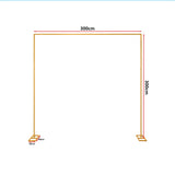 3m Wedding Arch Backdrop Stand &ndash; Square Metal Frame for Balloons & Flowers - Extra Image