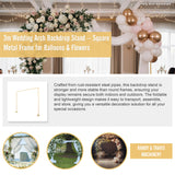 3m Wedding Arch Backdrop Stand &ndash; Square Metal Frame for Balloons & Flowers