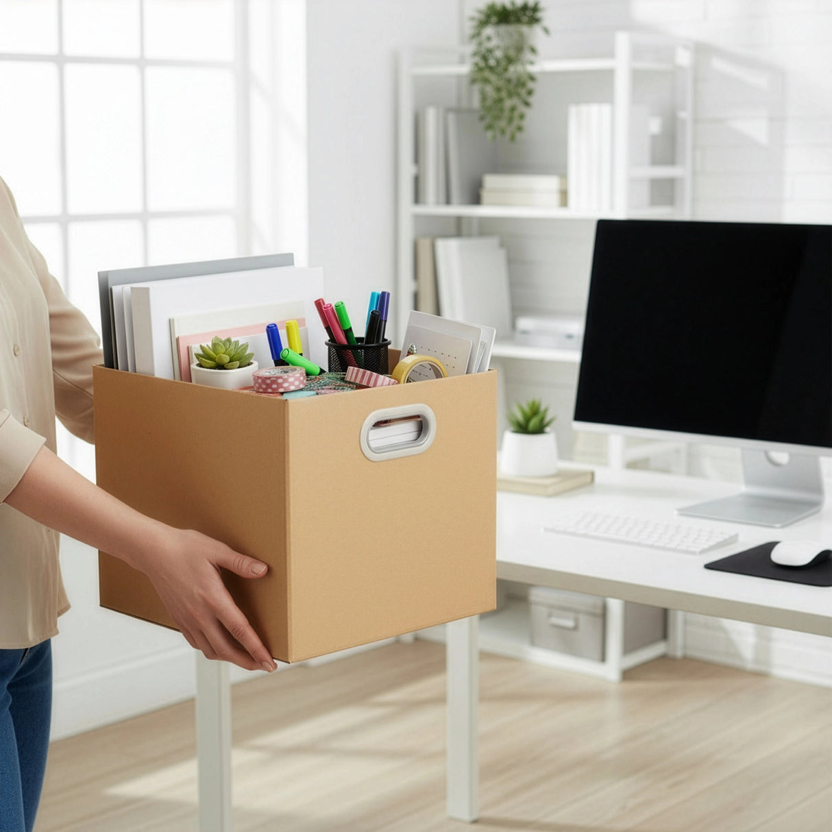 10Pcs Corrugated Cardboard Storage Boxes &ndash; Multi-Purpose Organising Cartons