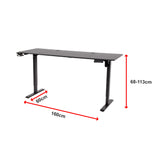 160cm Electric Standing Desk &ndash; Height Adjustable Sit Stand Office Table in Black