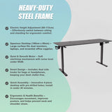 160cm Electric Standing Desk &ndash; Height Adjustable Sit Stand Office Table in Black - Top-Down View