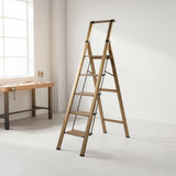 5 Step Ladder &ndash; Foldable Lightweight Aluminium with Anti-Slip Pedals - Front View