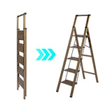 5 Step Ladder &ndash; Foldable Lightweight Aluminium with Anti-Slip Pedals - Low Angle