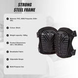 Heavy Duty Work Knee Pads &ndash; Construction Safety Pads with Soft Foam & Gel Cushion for All-Day Comfort - Top-Down View