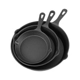 Chef Cast Iron Frying Pan Set &ndash; 3PCS Skillet, Grill & Oven Cookware for Home Cooking - Extra Image