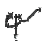 Triple Monitor Mount Stand &ndash; Desk Clamp with 3 Adjustable Arms for Multi-Screen Setup