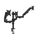 Triple Monitor Mount Stand &ndash; Desk Clamp with 3 Adjustable Arms for Multi-Screen Setup