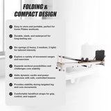 Folding Pilates Reformer Machine &ndash; Home Workout Bed for Full Body Fitness Training - Top-Down View