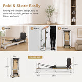 Folding Pilates Reformer Machine &ndash; Home Workout Bed for Full Body Fitness Training