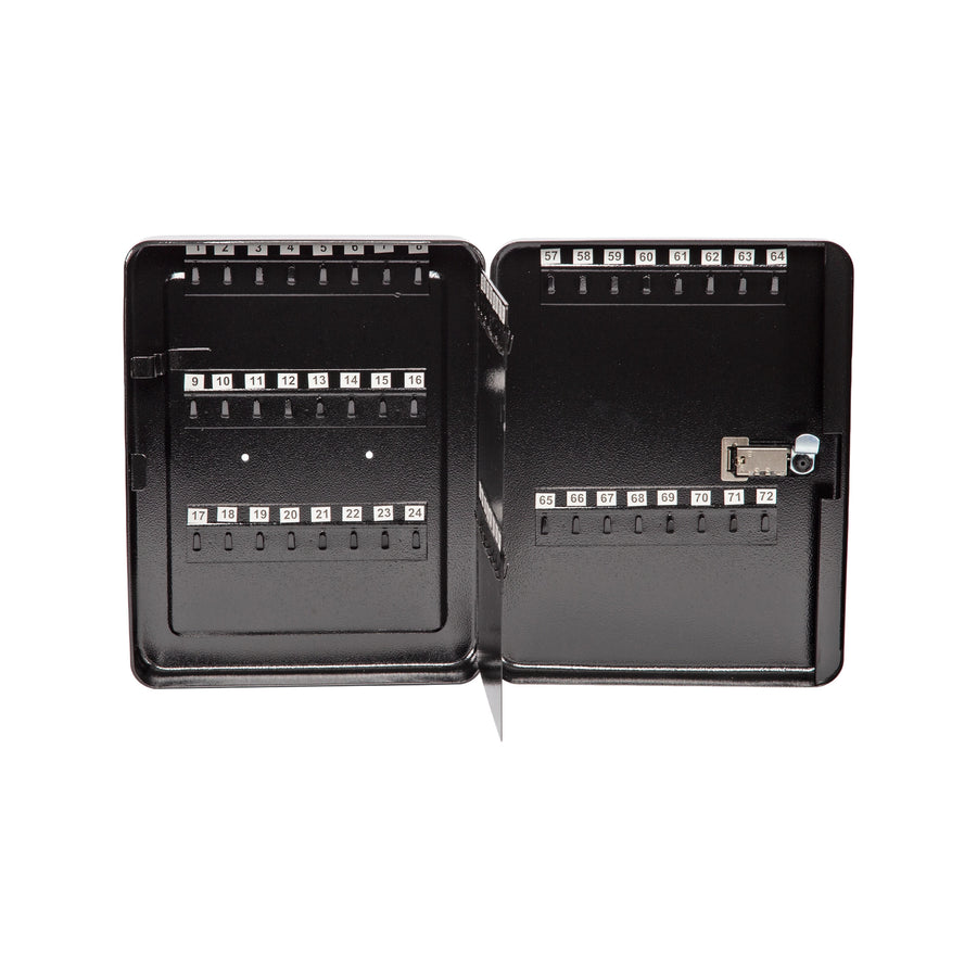 Key Cabinet Lock Box &ndash; 72 Key Capacity Wall Mount Secure Storage Organizer