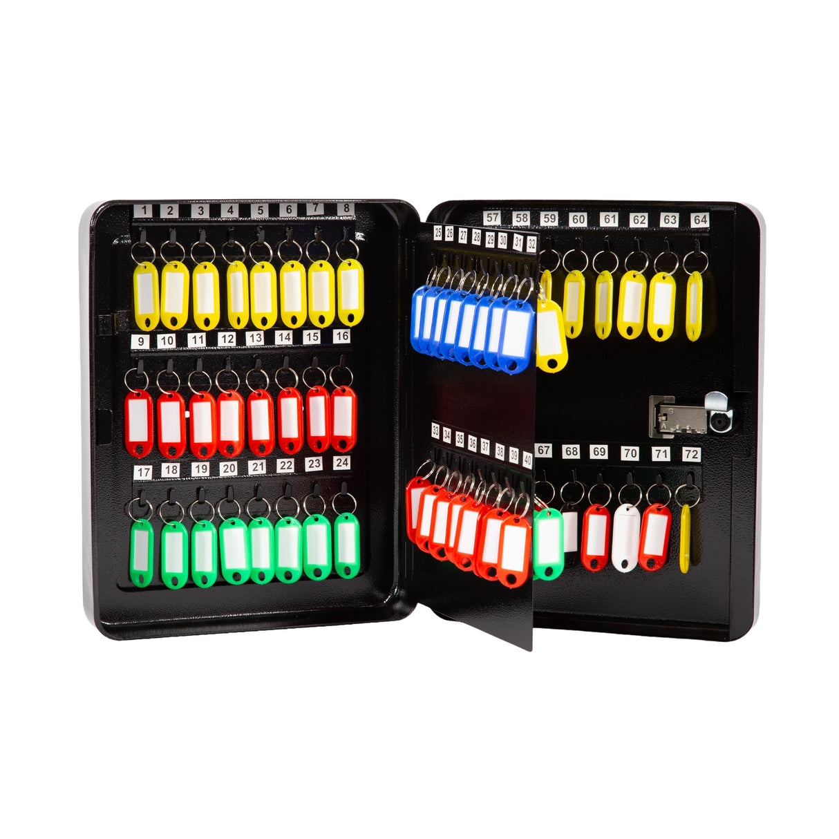 Key Cabinet Lock Box &ndash; 72 Key Capacity Wall Mount Secure Storage Organizer