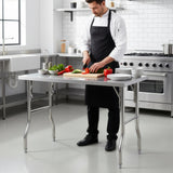 Stainless Steel Kitchen Bench Folding Commercial Prep Work Table 122x61cm
