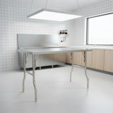 Stainless Steel Kitchen Bench Folding Commercial Prep Work Table 122x61cm