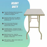 Stainless Steel Kitchen Bench Folding Commercial Prep Work Table 122x61cm