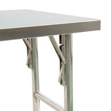 Stainless Steel Kitchen Bench Folding Commercial Prep Work Table 122x61cm - Extra Image