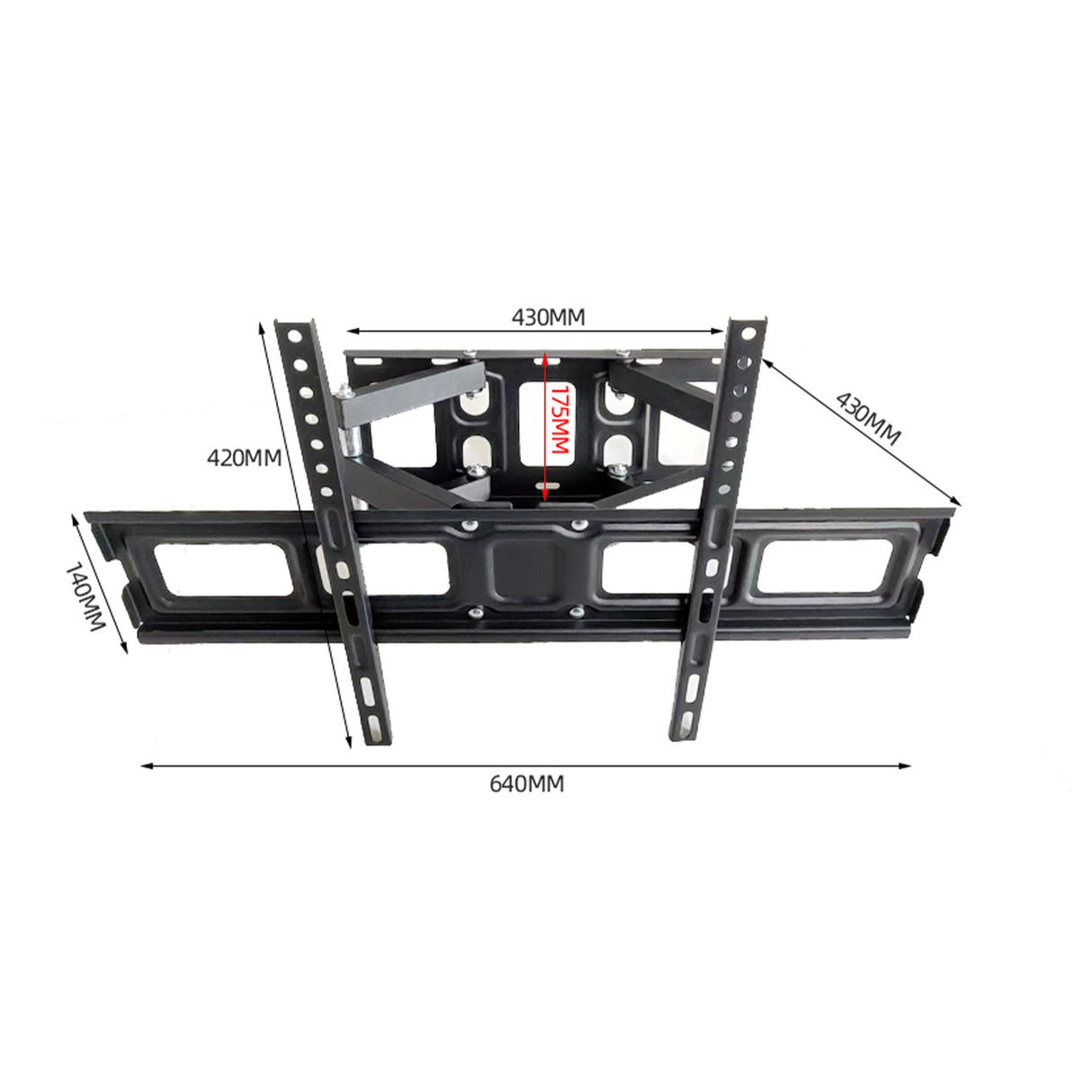 32&ndash;75" TV Full Motion Wall Mount Bracket &ndash; Swivel & Tilt Adjustable Flat Screen Holder