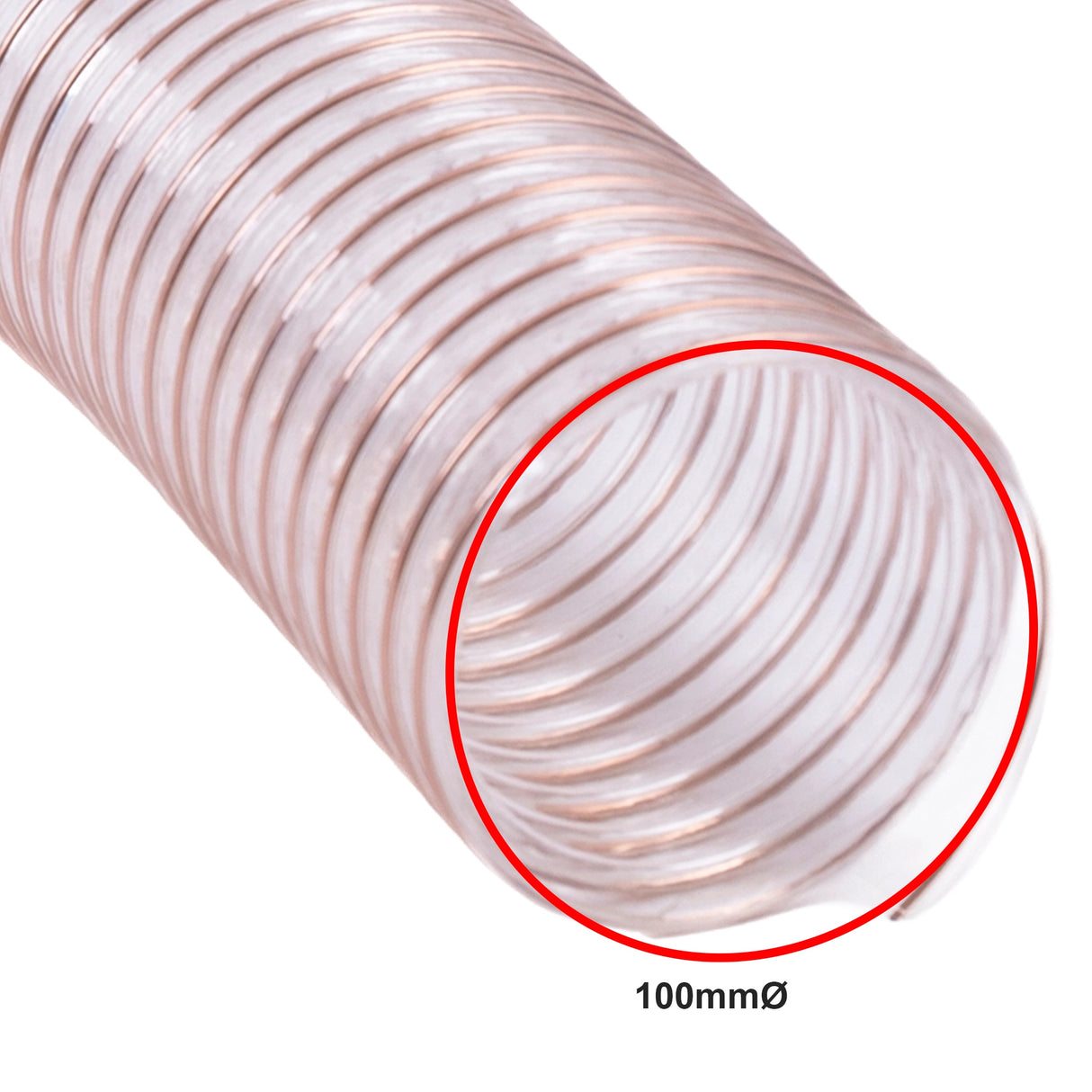 5m Dust Extraction Hose 100mm &ndash; Flexible PU Ducting for Workshops