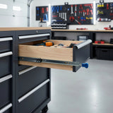 100cm Drawer Runners Pair &ndash; Heavy Duty 100kg Locking Slide Rails - 45-Degree Angle